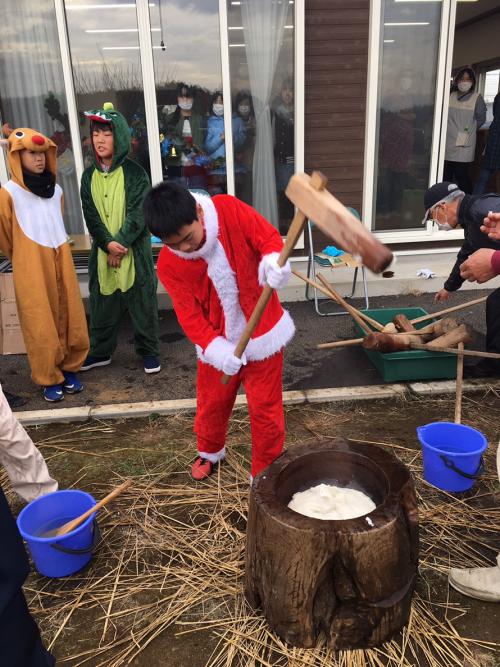 餅つき、クリスマス会
