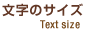 文字サイズ